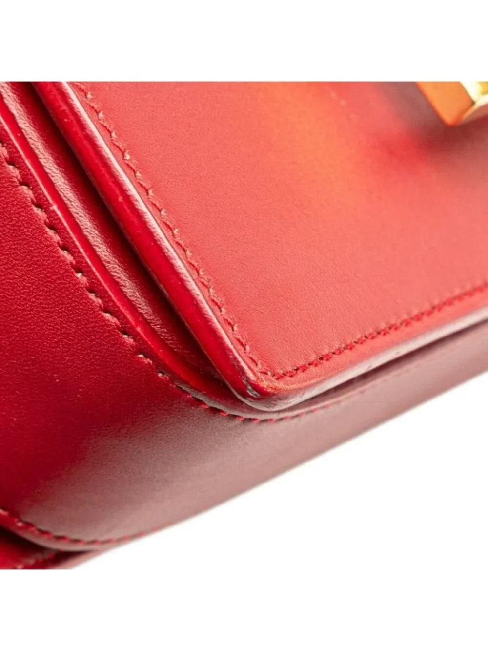 Saint Laurent Classic Lou Crossbody Mini Shoulder Bag Red Leather - Picture 6 of 10